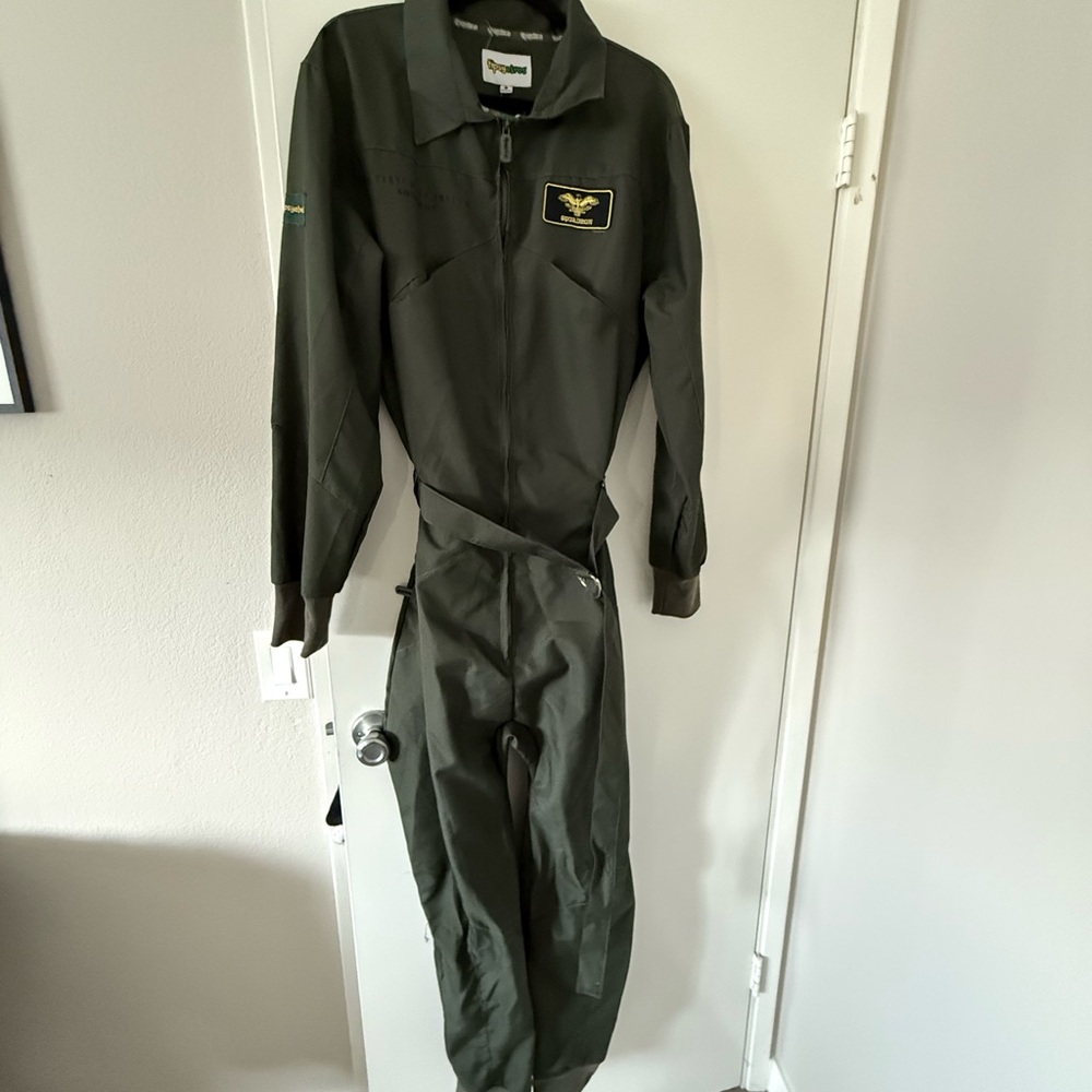 NWT** Men’s Tipsy Elves Olive Squadron Jumpsuit